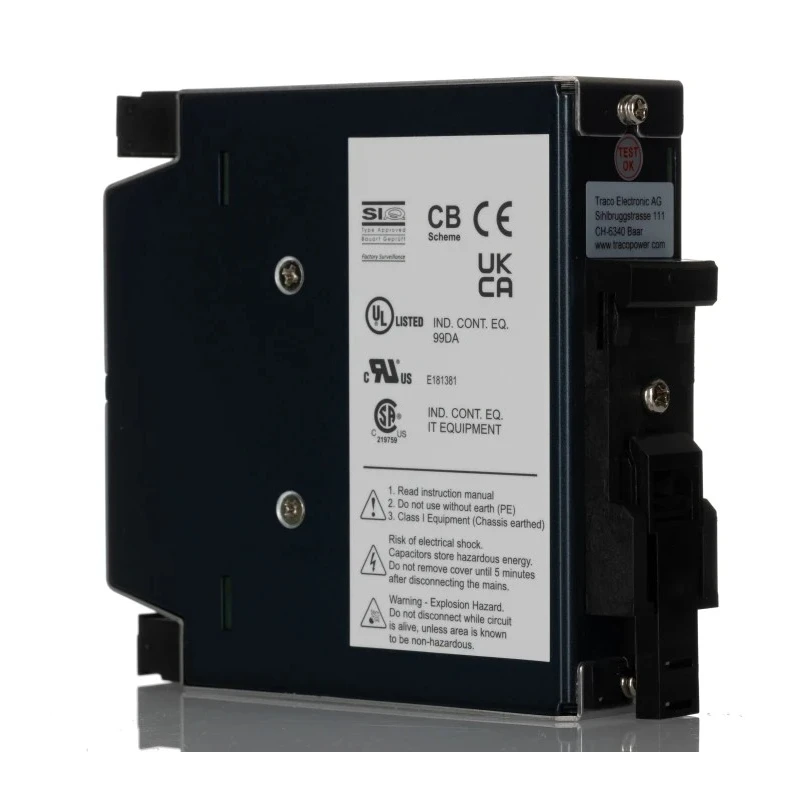 TRACOPOWER TSP Switched Mode DIN Rail Power Supply 1 Phase 264V AC Input 28V DC, 3.75A Output, 90W TSP 090-124