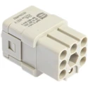 HARTING Heavy Duty Power Connector Insert 10A Han Q Series Female 8 Contacts 09120073101