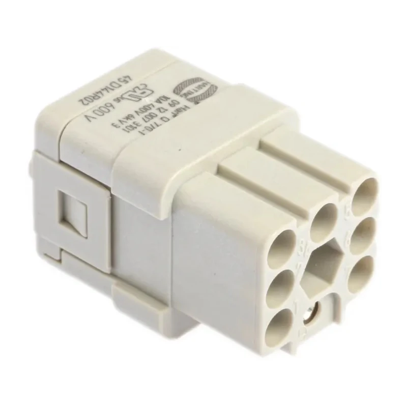 HARTING Heavy Duty Power Connector Insert 10A Han Q Series Female 8 Contacts 09120073101