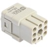 HARTING Heavy Duty Power Connector Insert 10A Han Q Series Female 8 Contacts 09120073101