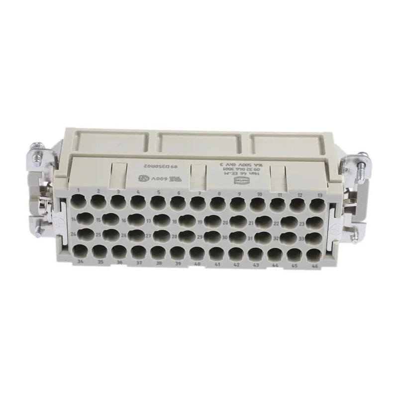 HARTING Heavy Duty Power Connector Insert 16A 500V 46 Contacts Han EE Series Male 09320463001