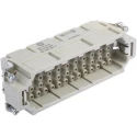 HARTING Heavy Duty Power Connector Insert 16A 500V 46 Contacts Han EE Series Male 09320463001