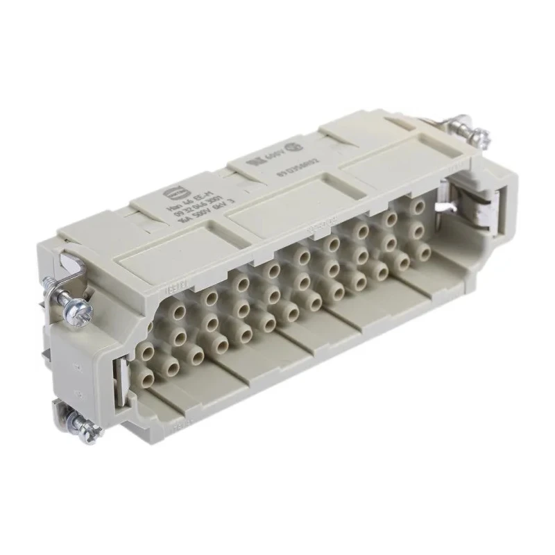 HARTING Heavy Duty Power Connector Insert 16A 500V 46 Contacts Han EE Series Male 09320463001