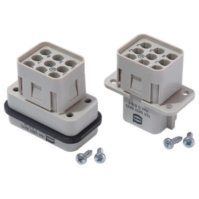 HARTING Heavy Duty Power Connector Insert 16A, Han Q Series Female 9 Contacts 09120083101