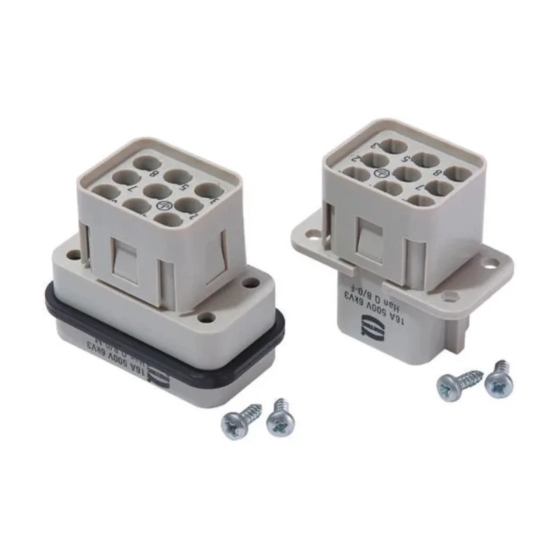 HARTING Heavy Duty Power Connector Insert 16A, Han Q Series Female 9 Contacts 09120083101