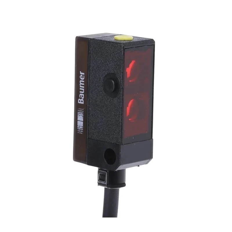 Baumer Diffuse Photoelectric Sensor Block Style, 20 mm to 120 mm Detection Range, NPN Output, IP65 Rated FHDK 10N5101