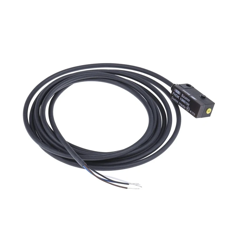 Baumer Diffuse Photoelectric Sensor Block Style, 20 mm to 120 mm Detection Range, NPN Output, IP65 Rated FHDK 10N5101