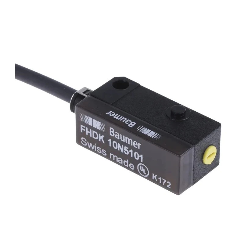 Baumer Diffuse Photoelectric Sensor Block Style, 20 mm to 120 mm Detection Range, NPN Output, IP65 Rated FHDK 10N5101