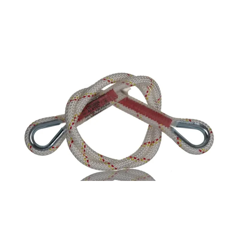 Protecta 1 m Polyamide Restraint Rope Lanyard with Loops and Sewed Thimble Loop AL410C