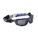 Bolle Safety BAXTER Wraparound Safety Glasses with Anti-Scratch and Anti-Fog Coating, Smoked Polycarbonate Lens BAXPSF