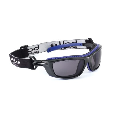 Bolle Safety BAXTER Wraparound Safety Glasses with Anti-Scratch and Anti-Fog Coating, Smoked Polycarbonate Lens BAXPSF