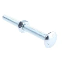 RS PRO Bright Zinc Steel Coach Bolt M10 x 100 mm, Square Neck, Grade 4.8, Metric Thread 512-1130