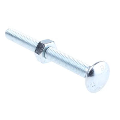 RS PRO Bright Zinc Steel Coach Bolt M10 x 100 mm, Square Neck, Grade 4.8, Metric Thread 512-1130