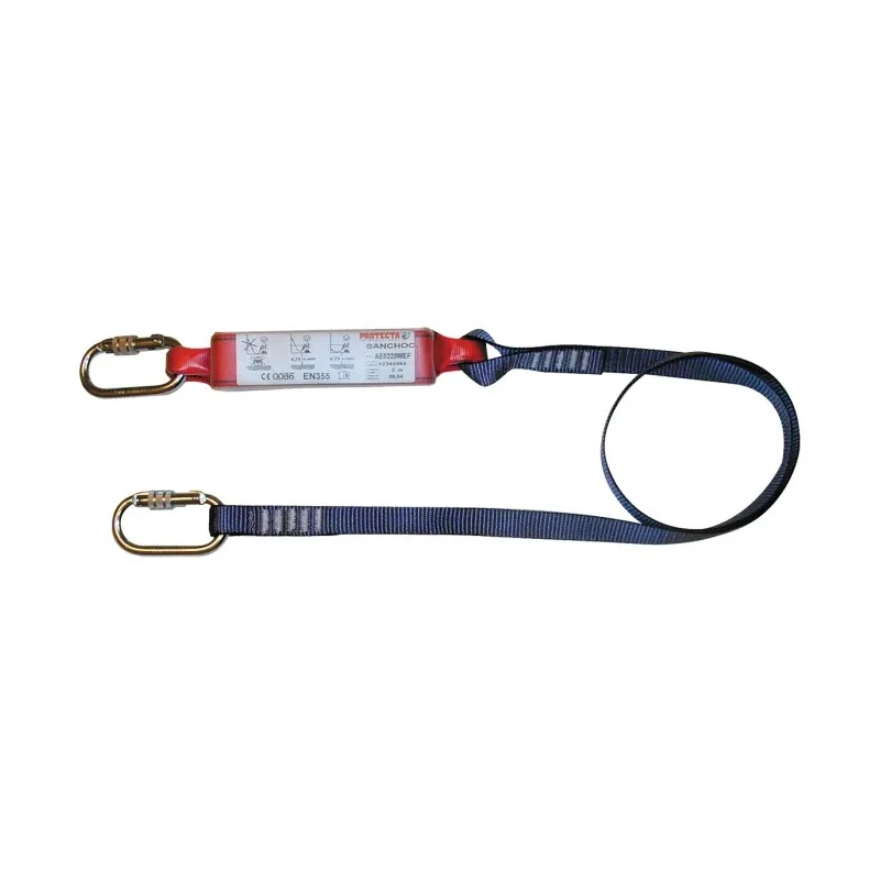 Protecta 2 m Fall Arrest Shock Absorbing Lanyard with Screw Carabiner AE5220WAA