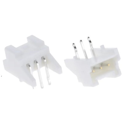 JST PA Series Right Angle Through Hole PCB Header 3 Contacts 2 mm Pitch 1 Row Shrouded S03B-PASK-2 (LF) (SN)
