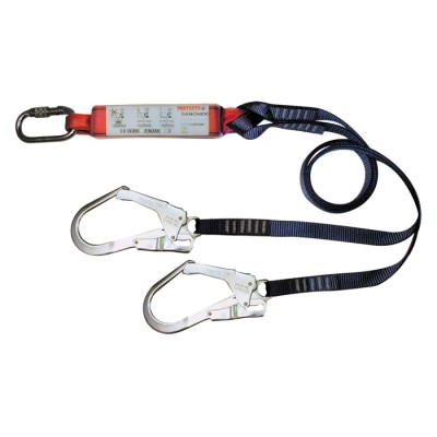 Protecta 1.5 m Twin Leg Shock Absorbing Fall Arrest Lanyard with Screw Carabiner AE5315WAF