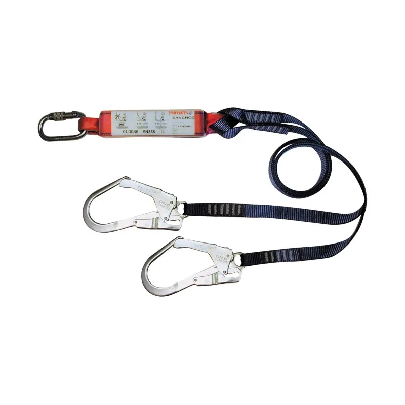 Protecta 1.5 m Twin Leg Shock Absorbing Fall Arrest Lanyard with Screw Carabiner AE5315WAF