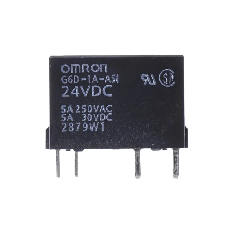 Omron DIN Rail Power Relay 24V DC Coil 5A Switching Current SPST G6D-1A-ASI DC24
