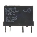 Omron DIN Rail Power Relay 5V DC Coil 5A Switching Current SPST G6D-1A-ASI DC5
