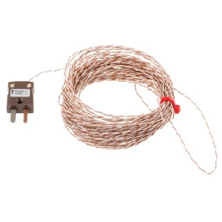 RS PRO Type T Exposed Junction Thermocouple 10 m Length, -75 °C to 250 °C Max 123-6334
