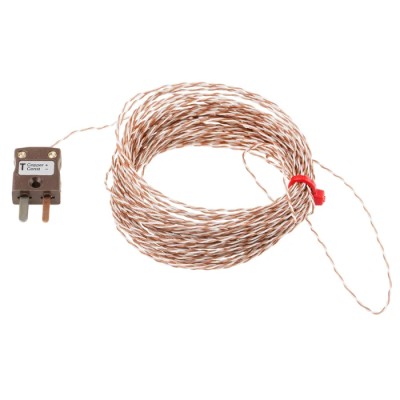 RS PRO Type T Exposed Junction Thermocouple 10 m Length, -75 °C to 250 °C Max 123-6334