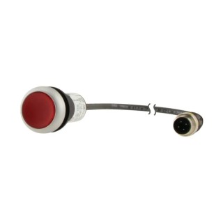 Eaton C22 Series Illuminated Push Button Actuator Panel Mount 22 mm Cutout Red SPST IP67 IP69K 181630 C22-DRL-R-K01-24-P3