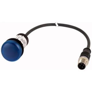 Eaton Panel Mount Blue LED Indicator 22 mm Cutout 24 V AC/DC IP67 IP69K Round 181619 C22-L-B-24-P3
