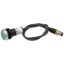 Eaton C22 Series Illuminated Push Button Actuator, Panel Mount, 22 mm Cutout Green, 1 NO, IP67 181625 C22-DL-G-K10-24-P3