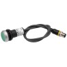 Eaton C22 Series Illuminated Push Button Actuator, Panel Mount, 22 mm Cutout Green, 1 NO, IP67 181625 C22-DL-G-K10-24-P3