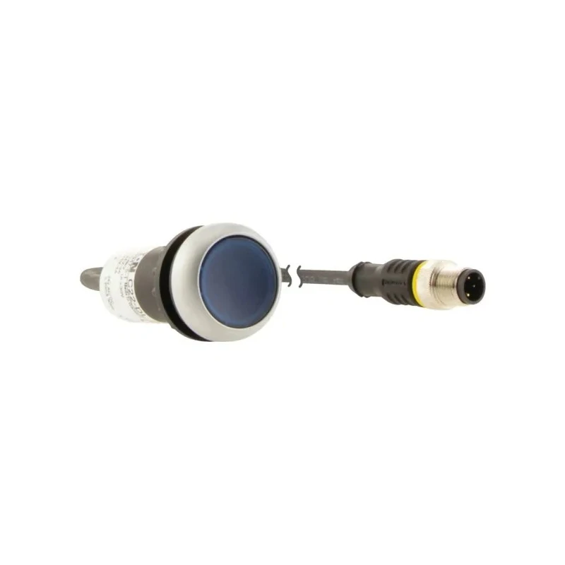 Eaton C22 Series Illuminated Push Button Switch Panel Mount Blue SPST 24V ac/dc 29.7mm Diameter 181298 C22-DL-B-K10-24-P5