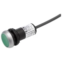 Eaton C22 Series Illuminated Push Button Actuator, Panel Mount, 22 mm Cutout Green, 1 NO, IP67 181625 C22-DL-G-K10-24-P3