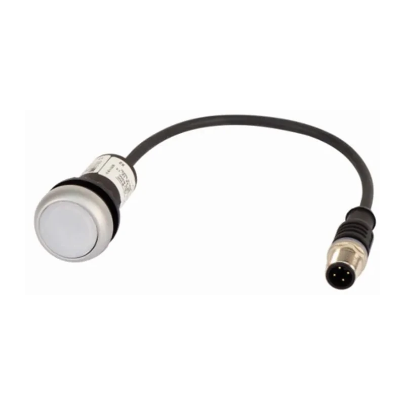 Eaton C22 Series Illuminated Push Button Switch Panel Mount 22 mm Cutout White SPST IP67 IP69K C22-DL-W-K10-24-P5