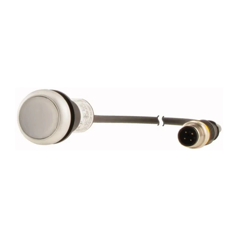 Eaton C22 Series Illuminated Push Button Switch Panel Mount 22 mm Cutout White SPST IP67 IP69K C22-DL-W-K10-24-P5
