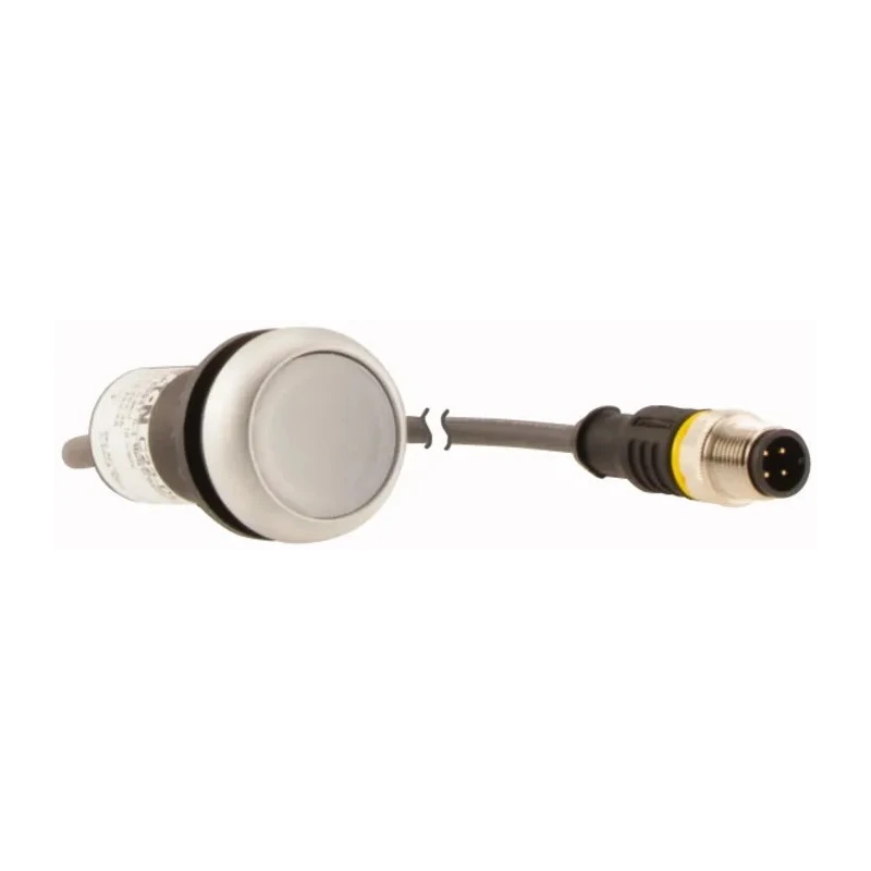 Eaton C22 Series Illuminated Push Button Switch Panel Mount 22 mm Cutout White SPST IP67 IP69K C22-DL-W-K10-24-P5