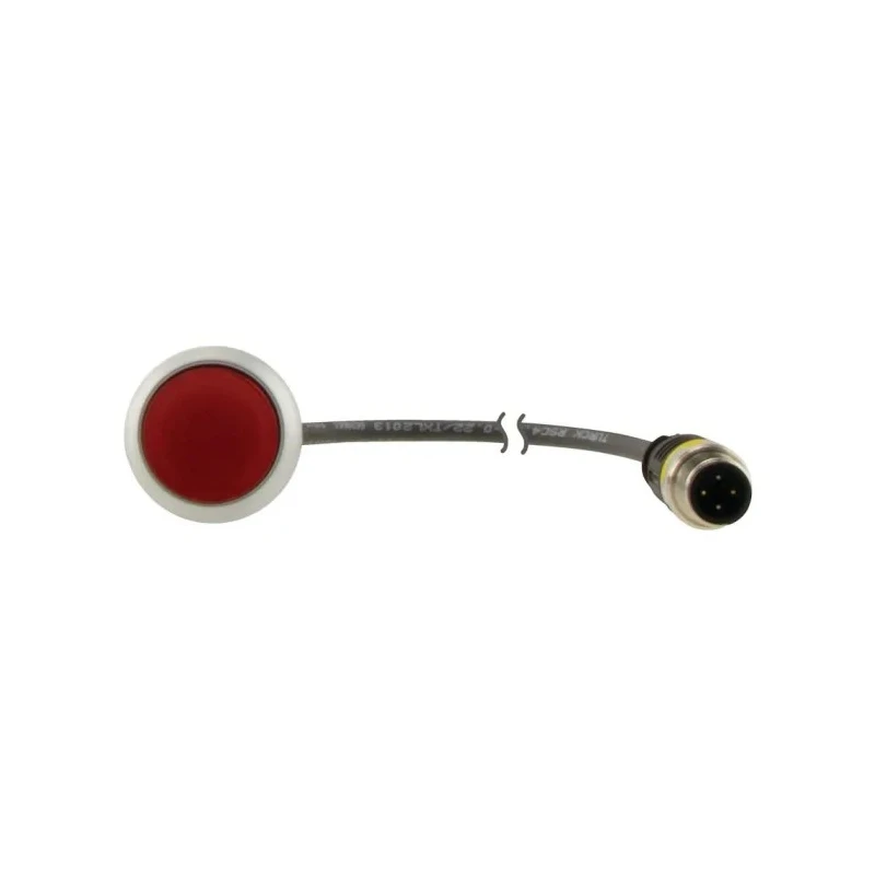 Eaton C22 Series Illuminated Push Button Actuator, Panel Mount, 22mm Cutout, Red, SPST, IP67 181626 C22-DL-R-K01-24-P3