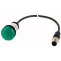 Eaton Panel Mount Green LED Indicator, Round, 22 mm Cutout, 24 V AC/DC, IP67 IP69K, LED Lamp, Quick 181139 C22-L-G-24-P5