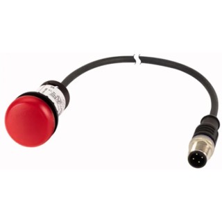 Eaton Panel Mount Red LED Indicator 22 mm Cutout, 24 V AC/DC, IP67 IP69K Rated, Round 181621 C22-L-R-24-P3