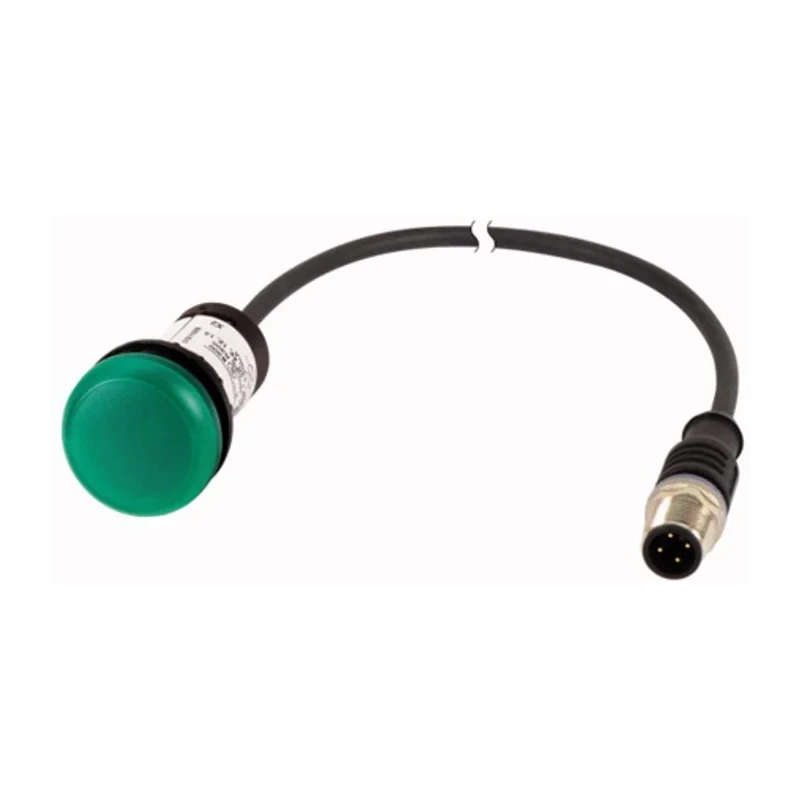 Eaton Panel Mount Green LED Indicator C22 22 mm Cutout 24 V AC/DC Plastic Body IP69K IP67 181620 C22-L-G-24-P3