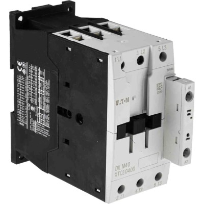 Eaton Industrial Motor Control Contactor 24V AC Coil, 3-Pole, 40A, 18.5 kW Power Rating DILM Series 277770 DILM40(24V50/60HZ)