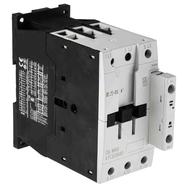 Eaton Industrial Motor Control Contactor 24V AC Coil, 3-Pole, 40A, 18.5 kW Power Rating DILM Series 277770 DILM40(24V50/60HZ)