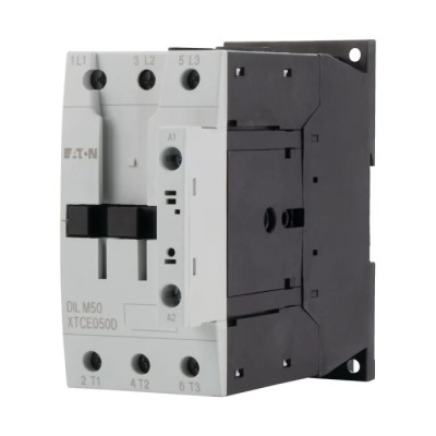 Eaton 3-Pole Contactor 50A 400V AC Coil Motor Control with 22kW Power Rating 277832 DILM50(400V50HZ,440V60HZ)