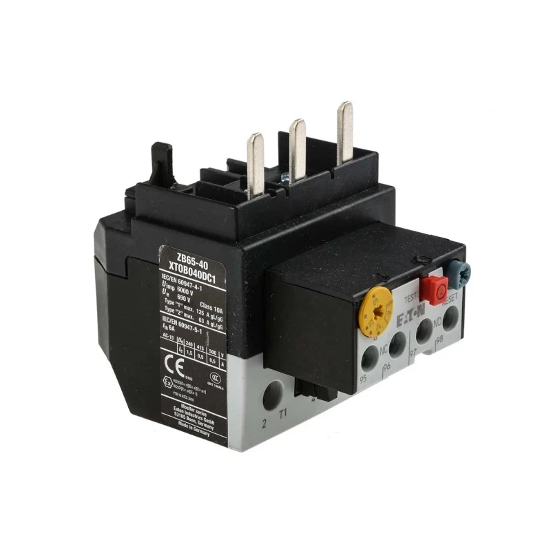 Eaton ZB65 Overload Relay 1 NO/1 NC, 24-40 A FLC, 40A Contact Rating, 7.5 W Power, 500V AC ZB65