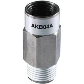 SMC Aluminium Threaded R Bushing Check Valve 1/4 in, 10 bar AKB02B-02S