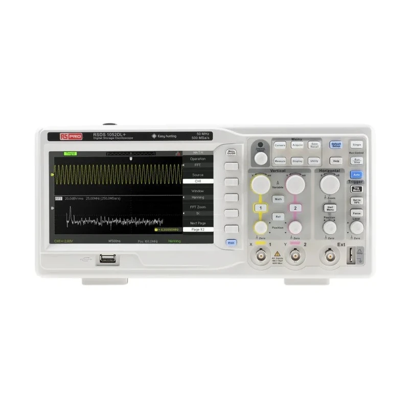 RS PRO 50 MHz Bench Digital Storage Oscilloscope 2 Channels RS-123-6435