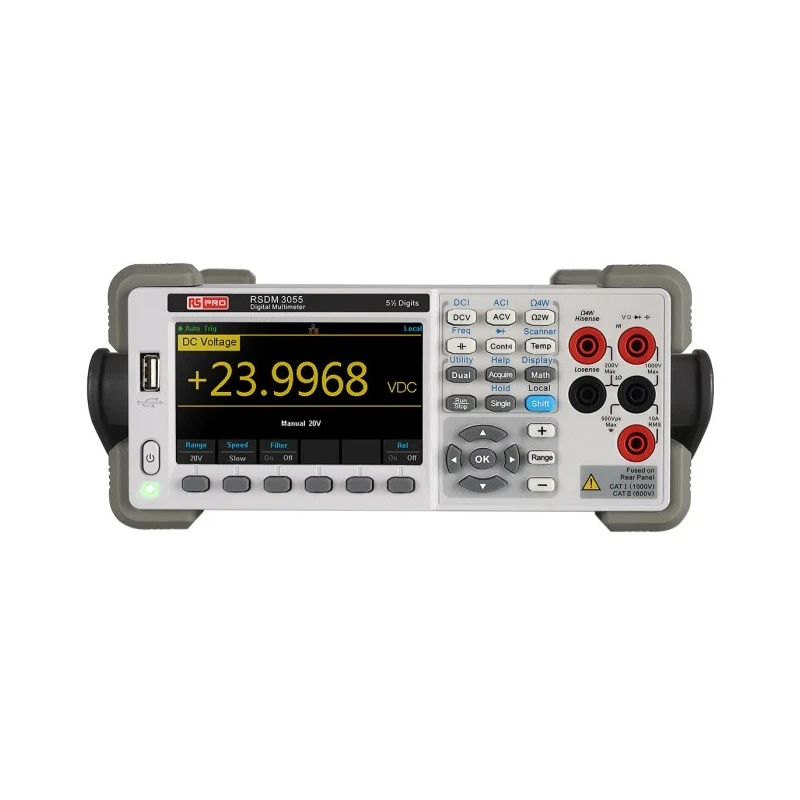 RS PRO Bench Multimeter True RMS 10 A AC, 10 A DC, 750 V AC RSDM3055A