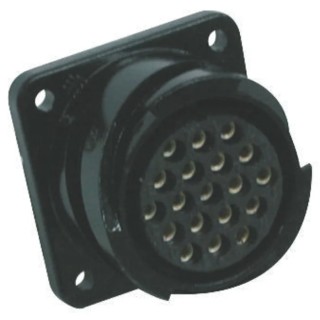 Glenair MIL Spec Circular Connector 37 Way Panel Mount 500, 700V AC 22A Copper Alloy Contacts ITS3102A28-21PF7