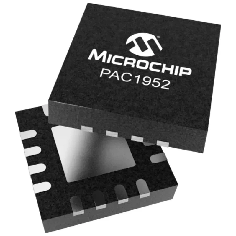 Microchip Current Monitor 16-Pin VQFN PAC1952T-2E/4MX 2.7V-5.5V 16-bit Resolution