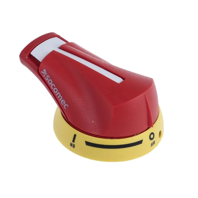 Socomec Yellow, Red Rotary Handle for FUSERBLOC Series 1414 2111