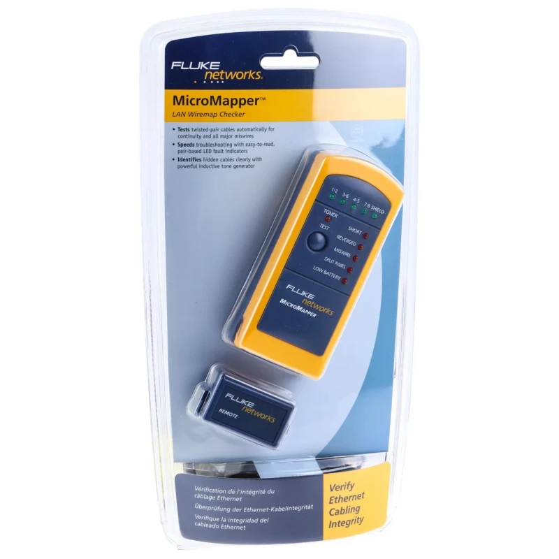 Fluke Networks MICROMAPPER Network Cable Tester RJ45 RJ11 Battery Operated MT-8200-49A