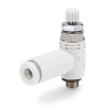 SMC Speed Exhaust Controller with Built-in Silencer Brass Threaded 1/4 in Ports Maximum Pressure 1 Mpa ASV510F-02-10S